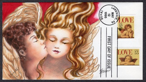 1995 32c 55c love set - love, (scott