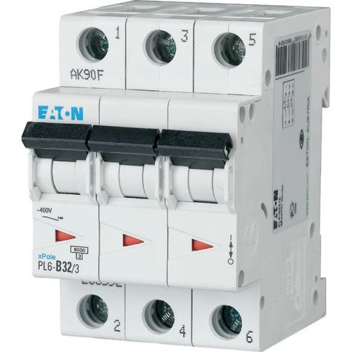 Eaton 286604 pl6 c32 mcb - eaton, 3p